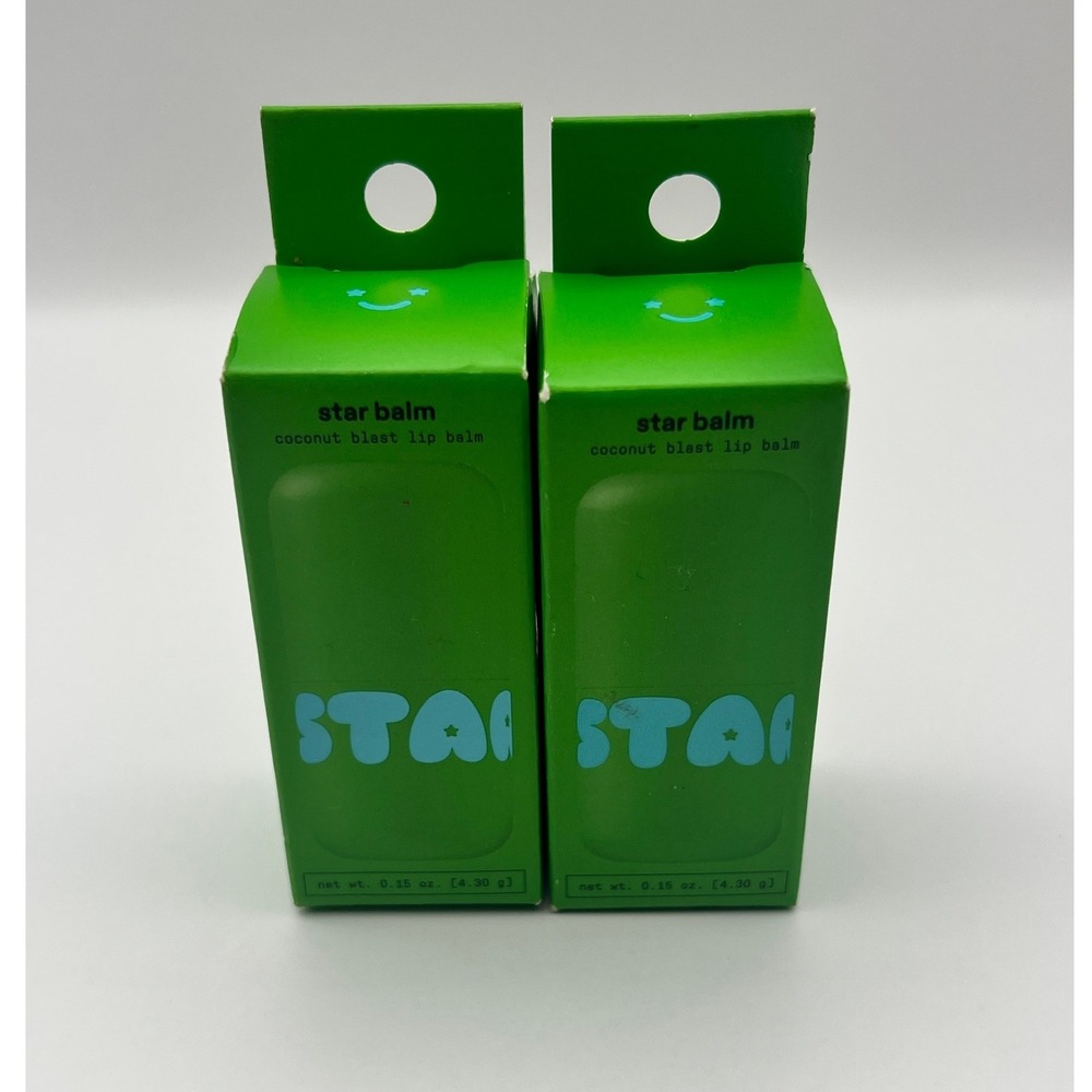 Starface Star Balm Coconut Blast Lip Balm 0.15oz Set of 2 New in Box